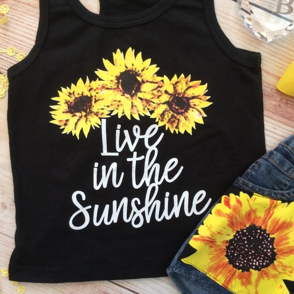 Girls LIVE IN THE SUNSHINE 3pc Outfit - Picture 2 of 4